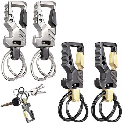 Duty metalen sleutelhanger, 4 stuks, flesopener, zinklegering, grijs en goud, voor vrouwen