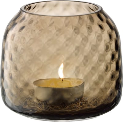 L.S.A. - Dapple Waxinelichthouder 7 cm Earth Brown - Glas - Bruin -