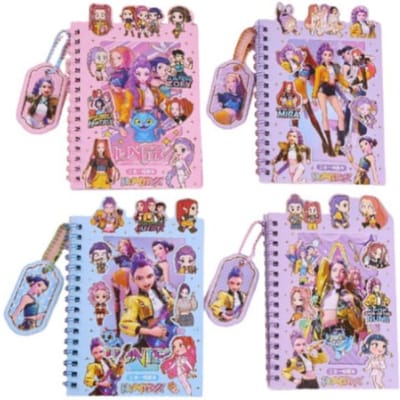 Mooi 2026 heet K-pop demonenjager Coil Notitieboek Journaling Supplies DIY Telefoonhoes Decoratie Stickers voor Verjaardagscadeau W144463WW-