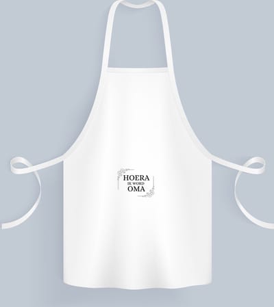 Akyol - hoera ik word oma Keukenschort - Oma - iemand die oma wordt - oma cadeautjes - cadeau - kado - geschenk - 82 bij 71 cm