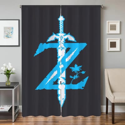 Rideaux de cuisine d'intérieur pour salon 2 pièces Rideaux occultants Rideau de porte Z-zelda-a Cloison Décoration de chambre W60xH90cmx2pcs-CL