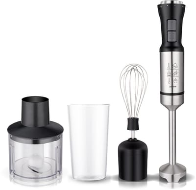 4-in-1 Multifunctionele Staafmixer 2000W – Sapcentrifuge, Garde, 700ml & 350ml Bekers – Voor Keuken & Bakken