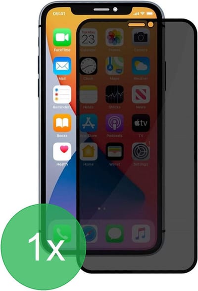 1x Screenprotector Geschikt Voor: iPhone 11 / XR Privacy Full Screenprotector 1x - screen protector - volledige glas - bescherming - beschermglas - Anti Spy - ZT Accessoires
