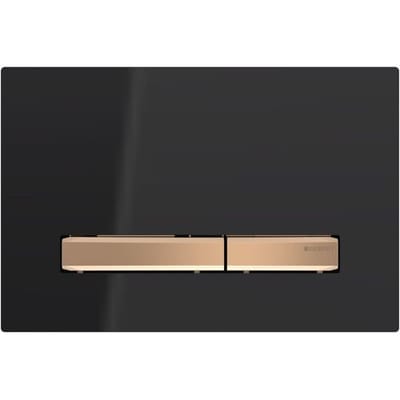 Geberit Sigma50 bedieningsplaat - 2-toets spoeling - vierkant - roodgoud/zwart