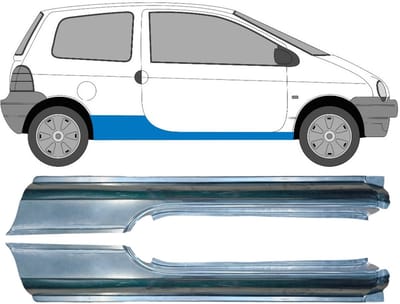 Volledige dorpel voor Renault Twingo 1993-2007 / Links + Rechts / Set