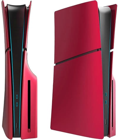 Playstation 5 Slim Faceplates Disc Edition (geschikt voor PS5 Slim & PS5 Pro) - Excl. Mid Skin - Accessoires - Faceplate - Cover - Plate - Skin - Volcanic Red/Rood