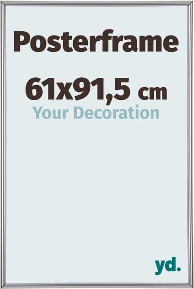 Your Decoration - Posterlijst 61x91,5 cm - Kunststof - Zilver Hoogglans - Paris