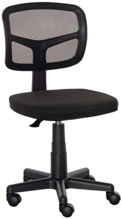 Bureaustoel Draaibare Computerstoel Ergonomisch Comfortabel Ontwerp In Hoogte Verstelbaar Gaslift Ademend Mesh Zitvlak Vijf Wielen Voor Eenvoudige Verplaatsing Geschikt Voor Thuiswerk en Studie 43x48x77.5-89.5cm Zwart
