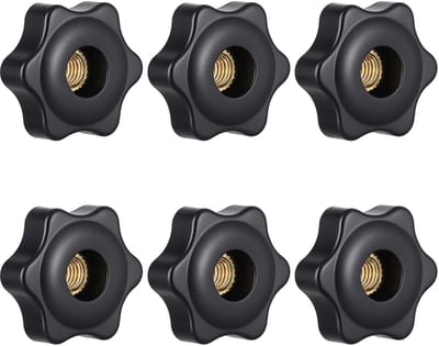 MTTProducts - Star Grip Nuts - M6 Schroeven - Duurzaam en veelzijdig - Zwart - Bevestigingsmiddelen - Perfect voor meubels en gereedschap
