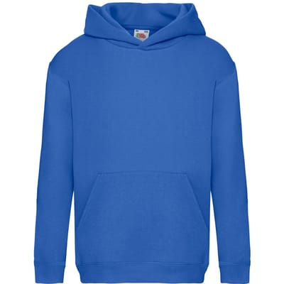 Fruit Of The Loom Kinder Unisex Premium 70/30 Sweatshirt met Capuchon / Hoodie (Royaal Blauw)