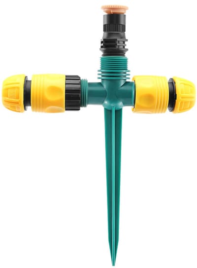 4-pack Tuinsproeiers — 360° Draaibaar — Automatisch cirkelvormig irrigatiesysteem — Verstelbaar — Geschikt voor tuinen, gazons, planten, groenten en bloemen — 1/2-inch 4-weg wateraansluiting