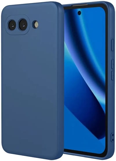 Hoesje geschikt voor Google Pixel 10a - Phonesta Soft Silk Silicone Back Cover - Donkerblauw