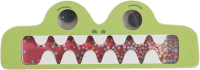Regenmaker Speelgoed - Rammelaar Buizen - Zintuiglijke Stimulatie - Dieren Ontwerp - 19.7 cm - Krokodil
