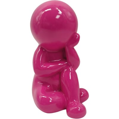 Present Time Ornament Amigo Dreaming Medium - Helderroze - 14.8x11.2x20cm - Modern - Kunststof