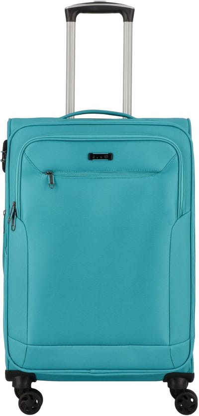 d & n Travel Line 6864 4-wielige trolley 66 cm - Zachte bagage - Combinatieslot - petrol