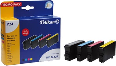 Pelikan 4105882, Hp364XL,  inktcartridge Zwart, Cyaan, Magenta, Geel