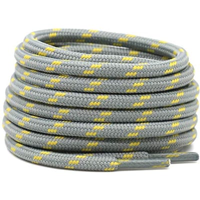2 Paar Werkschoenen Schoenveters Diameter 4,5 mm Heavy Duty Wandelschoenveters voor Mannen Vrouwen Rond Duitse Trainingsschoenveter 120cm gray