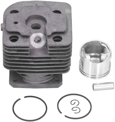 Cilinder- en zuigerset van 44 mm geschikt voor Stihl FS400, FS450, FS480, SP400 en FR450 kettingzagen – gemaakt van aluminiumlegering – eenvoudig te installeren en duurzaam.