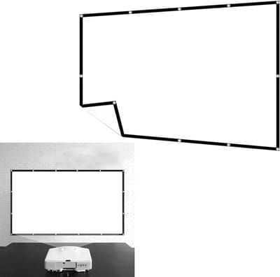 Projectiescherm - Draagbaar Scherm - Thuisbioscoop Creëren - Kreukvrij PVC Materiaal - 60-200 inch - Wit