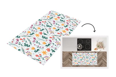 Keukenloper - Loper keuken - Patronen - Bloemen - Bladeren - 120x60 cm - Keukenloper vinyl