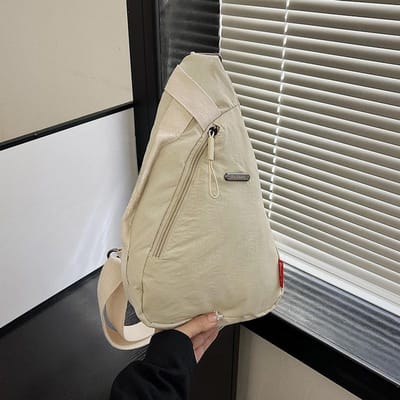 Sac Bandoulière Simple Tendance Décontracté Polyvalent Sport Toile Cyclisme Sac de Taille gray