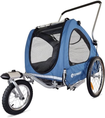 Hondenfietskar Streamline - Met Jogger Functie en Draaibaar voorwiel - Blauw