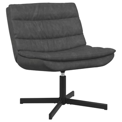 vidaXL Draaistoel Zwart 63 x 75 x 76 cm Antiek PU