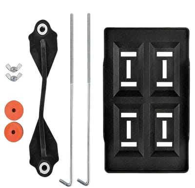 Accu Bak Houder - Batterij Vastzetbasis - Voertuig Stabilisatie - Verstelbare Basis - 29-35.5 cm - Zwart