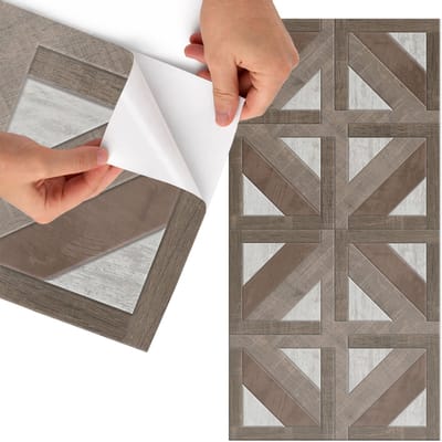 Tulup Meubelfolie - Geometrisch patroon Decoratiefolie Zelfklevend - 75x150 cm - Bruin Meubelfolie - Plakfolie Meubels - Geometrische Meubelfolie - Decoratiefolie Zelfklevend - Slaapkamer decoratie - Achtergronden en patronen
