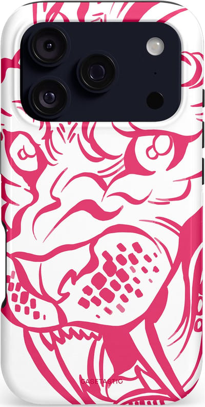 Casetastic hoesje geschikt voor Apple iPhone 17 Pro - MagSafe - Dubbellaagse bescherming - Scherpe Strepen - Fashion Case - Wit Roze