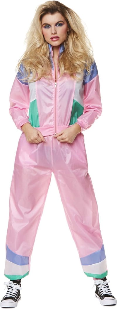 Karnival Costumes Fout Trainingspak 90's Dames Carnaval Verkleedkleren Volwassenen Carnavalskleding Dames Foute Party - Polyester - Roze - Maat XS - 2-Delig Jasje/Broek