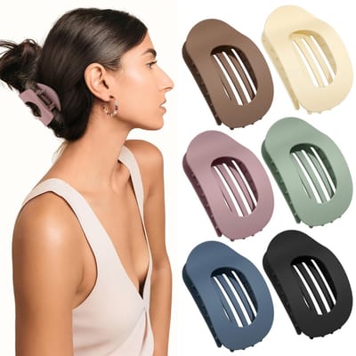 Dailygoods- Haarclip Set 6 Stuks - Antislip Eendensnavel - Geschikt voor Alle Haartypes - Gewichtloze Grip - Moderne Kleuren - Voor Dagelijks Gebruik - Haarklem