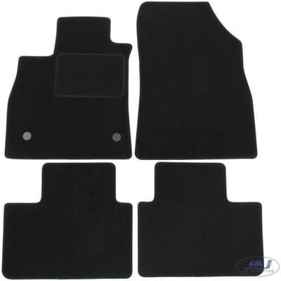 Tapis De Sol Noir Velours - J&J AUTOMOTIVE - Renault Talisman - Sur Mesure - Antidérapant - Imperméable noir