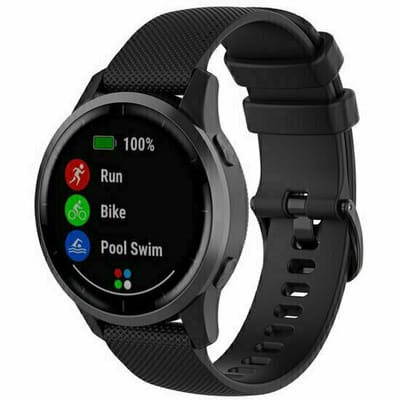 By Qubix - Sportband met motief - Zwart - geschikt voor Huawei Watch 5 - 46mm