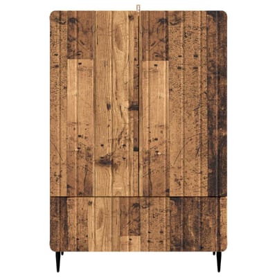 vidaXL - Dressoir - Oud - hout - 66 - x - 34,5 - x - 97 - cm - Bewerkt - hout