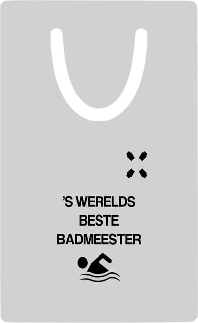 Hacebo® - Badmeester metalen boekenlegger- Badmeester - Badmeesters - s werelds beste badmeester - zwemmen - zwemdiploma - cadeau - kado - gift - geschenk - vaderdag - lifeguard Bladwijzer boekenleggers - 7.6 cm x 5cm