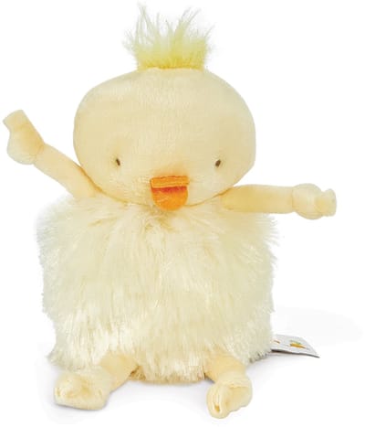 Bunnies By The Bay Roly Poly Peep Knuffel - Knuffeldier - Geborduurde details - Kuiken - 13 cm - Geel