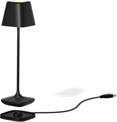 Leonardo tafellamp Capri | Zwart | Oplaadbaar | RGB - dimbaar - voor binnen en buiten - acculamp