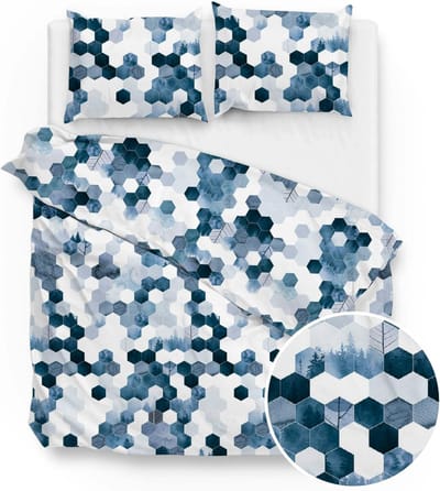Zo! Home Neo Dekbedovertrek - Lits-jumeaux - 240x200/220 cm - Blue