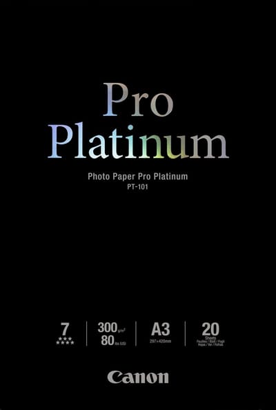 Canon Papier PT-101 / 2768B017 Pro Platinum A3 - 20 sheets