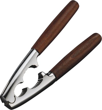 Westmark Notenkraker, Monopol Edition, met houten handgrepen, lengte: 18,1 cm, zinkspuitgietwerk, Estetico, zilver/bruin, 16803311