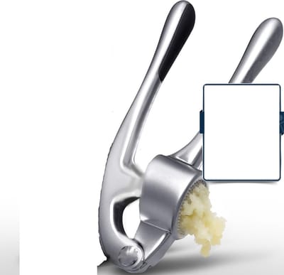 Famanu – Knoflookpers met hefboomwerking – robuuste RVS garlic crusher – professionele keukenpers – eenvoudig reinigen