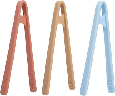 Kinderpincetten Set - Fijne Motoriek Pincet - Sorteren en Tellen - Zacht Siliconen Materiaal - 14 cm - Beige Roze Blauw