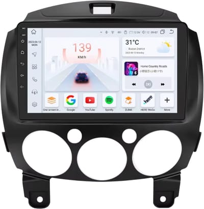 Autoradio met bluetooth - Carplay - Voor Mazda 2 (2007-2014) - Geschikt voor Apple en Android - Stereo - Navigatie - Navigatiesysteem auto - 4GB 32GB