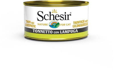 Schesir Katten Natvoer Blik Tonijn en Goudmakreel 85 gr