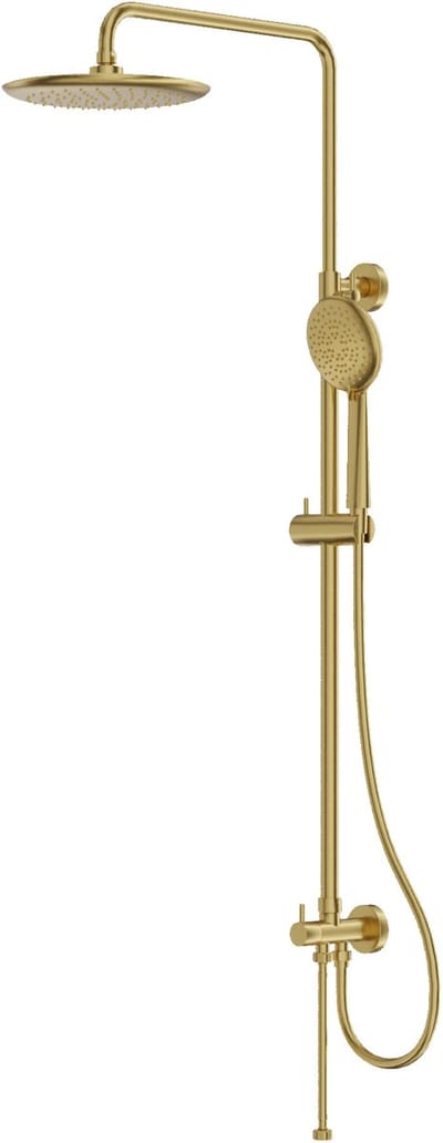LAVITA ORION - Glijstang Doucheset met Regendouche - Goud - 5-standen Handdouche - Messing - Zonder Kraan