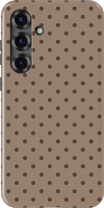 Polka Dots Hoesje Samsung Galaxy S25 Plus | Geschikt Voor Mag | Stippen Design Backcover Samsung Galaxy S25 Plus Sandstone Dots