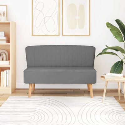 vidaXL - Bank - 117x55,5x77 - cm - stof - lichtgrijs