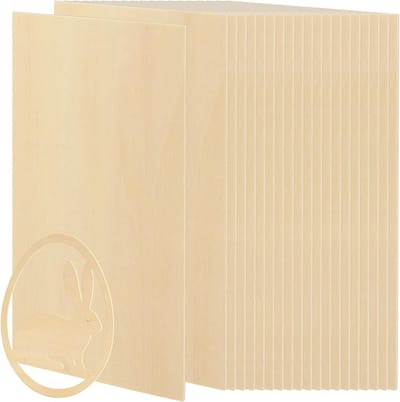 20 Stukken Balsa Houten Panelen 200 x 100 x 1.5 mm, Onbehandelde Plywood Vellen voor Creatief Knutselen, DIY Projecten en Modelbouw