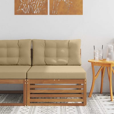 vidaXL - Buiten - Middelste - sofa - Massief - Acacia - Hout - Naturel